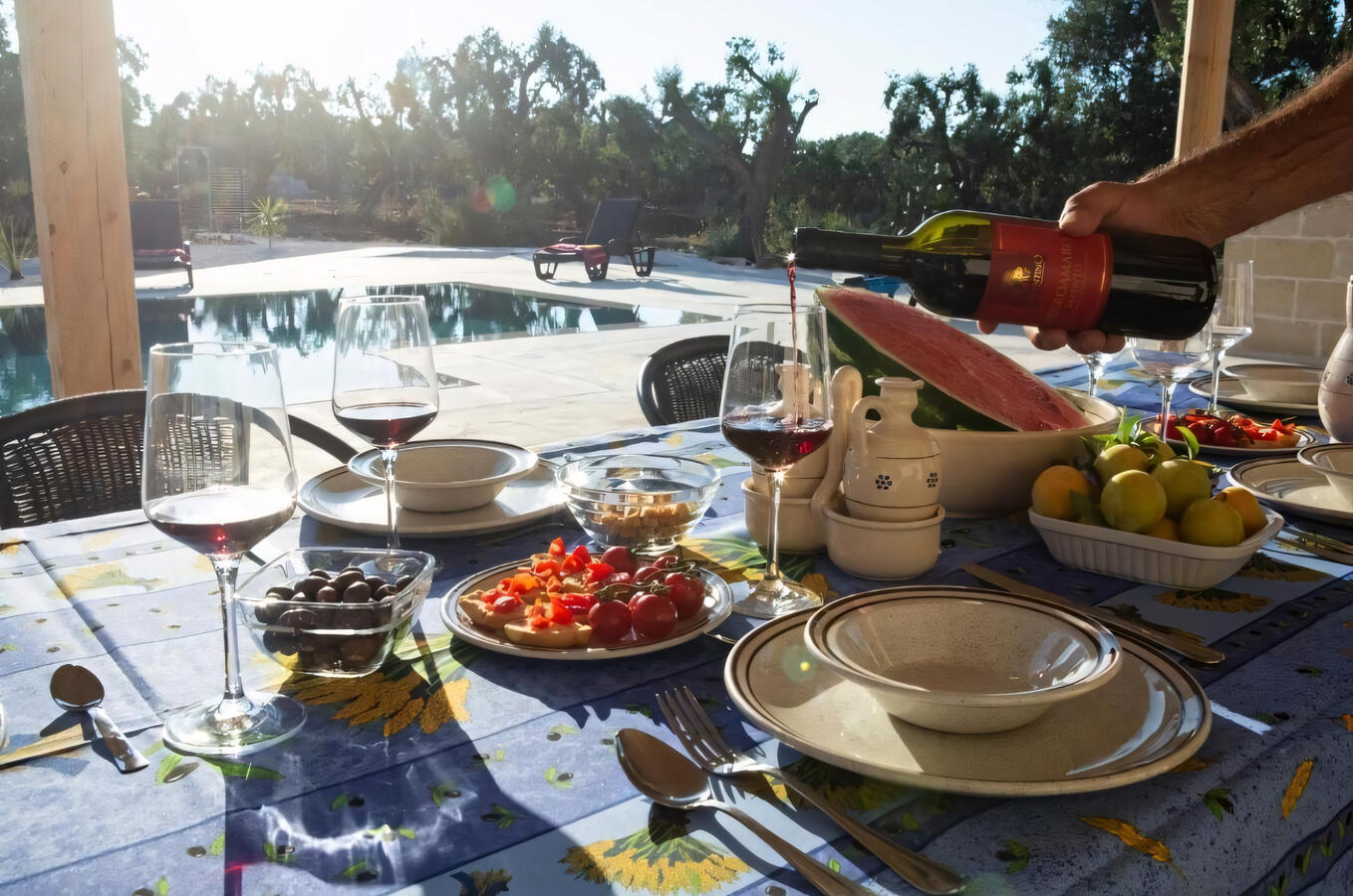 Table with food